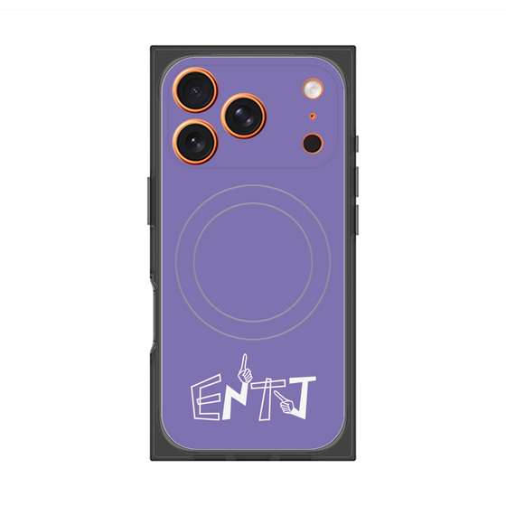 プレミアムスクエアケース with MagSafe［ オリジナル - ENTJ 指揮官 - アルファベット - パープル ］