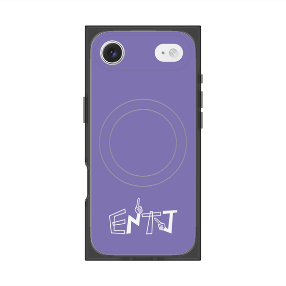 プレミアムスクエアケース with MagSafe［ オリジナル - ENTJ 指揮官 - アルファベット - パープル ］
