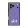プレミアムスクエアケース with MagSafe［ オリジナル - ENTJ 指揮官 - アルファベット - パープル ］
