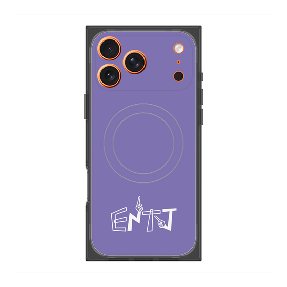 プレミアムスクエアケース with MagSafe［ オリジナル - ENTJ 指揮官 - アルファベット - パープル ］