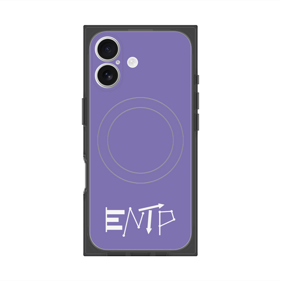 プレミアムスクエアケース with MagSafe［ オリジナル - ENTP 討論者 - アルファベット - パープル ］