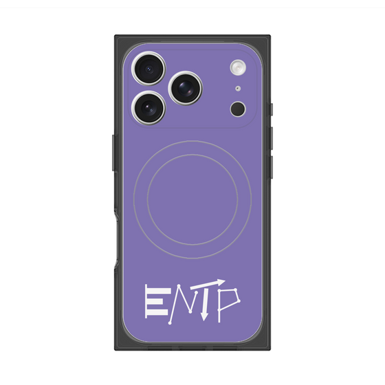 プレミアムスクエアケース with MagSafe［ オリジナル - ENTP 討論者 - アルファベット - パープル ］