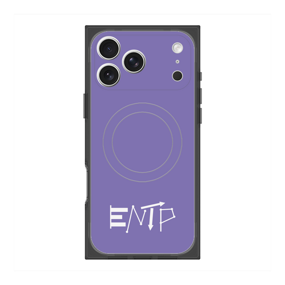 プレミアムスクエアケース with MagSafe［ オリジナル - ENTP 討論者 - アルファベット - パープル ］