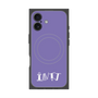 プレミアムスクエアケース with MagSafe［ オリジナル - INTJ 建築家 - アルファベット - パープル ］