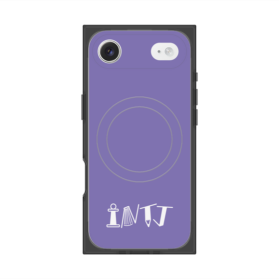 プレミアムスクエアケース with MagSafe［ オリジナル - INTJ 建築家 - アルファベット - パープル ］