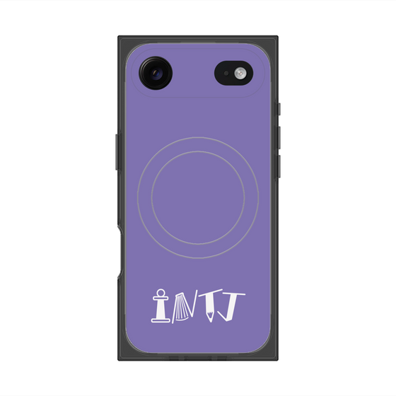 プレミアムスクエアケース with MagSafe［ オリジナル - INTJ 建築家 - アルファベット - パープル ］