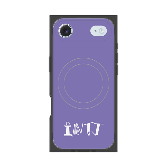プレミアムスクエアケース with MagSafe［ オリジナル - INTJ 建築家 - アルファベット - パープル ］