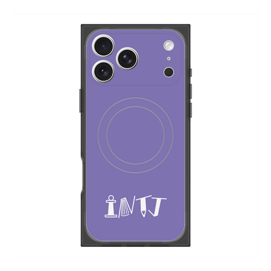 プレミアムスクエアケース with MagSafe［ オリジナル - INTJ 建築家 - アルファベット - パープル ］
