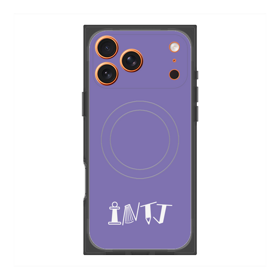 プレミアムスクエアケース with MagSafe［ オリジナル - INTJ 建築家 - アルファベット - パープル ］