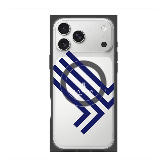 プレミアムスクエアケース with MagSafe［ LANVIN COLLECTION - ロゴ - ネイビー ］