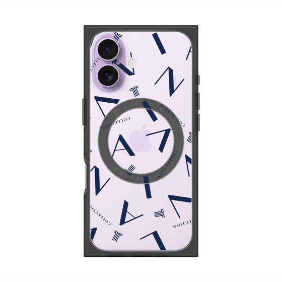 プレミアムスクエアケース with MagSafe［ LANVIN COLLECTION - タイポグラフィ ］