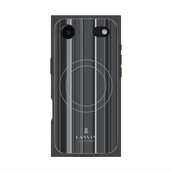 プレミアムスクエアケース with MagSafe［ LANVIN COLLECTION - ストライプ - グレー ］