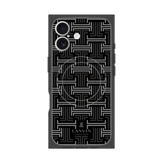プレミアムスクエアケース with MagSafe［ LANVIN COLLECTION - モノグラム - 黒 ］