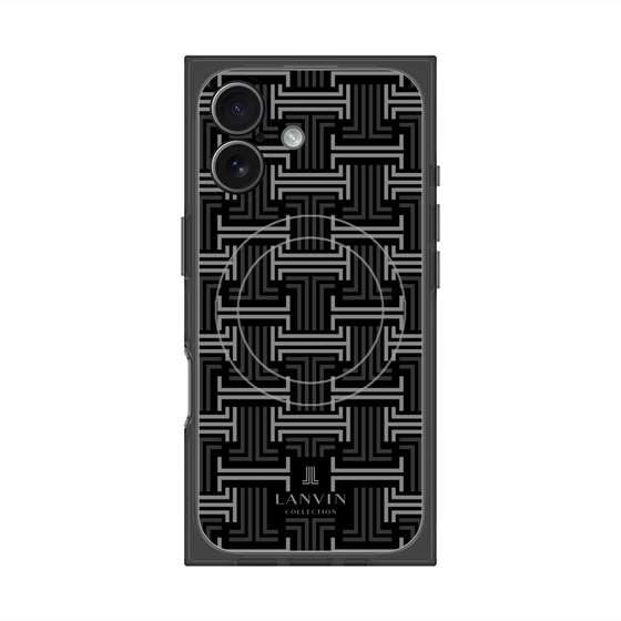 プレミアムスクエアケース with MagSafe［ LANVIN COLLECTION - モノグラム - 黒 ］