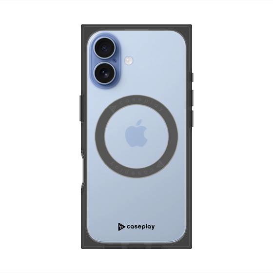 プレミアムスクエアケース with MagSafe［ オリジナル - caseplayロゴ - ブラック/A ］