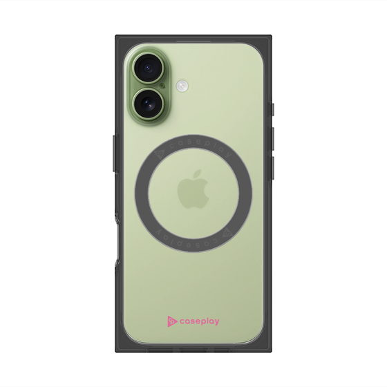 プレミアムスクエアケース with MagSafe［ オリジナル - caseplayロゴ - ピンク/A ］