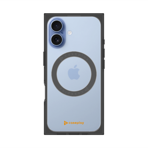 プレミアムスクエアケース with MagSafe［ オリジナル - caseplayロゴ - オレンジ/A ］