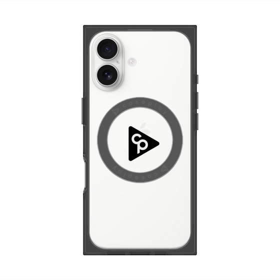 プレミアムスクエアケース with MagSafe［ オリジナル - caseplayロゴ - ブラック/C ］