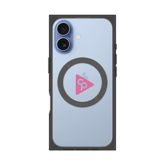 プレミアムスクエアケース with MagSafe［ オリジナル - caseplayロゴ - ピンク/C ］