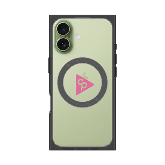 プレミアムスクエアケース with MagSafe［ オリジナル - caseplayロゴ - ピンク/C ］