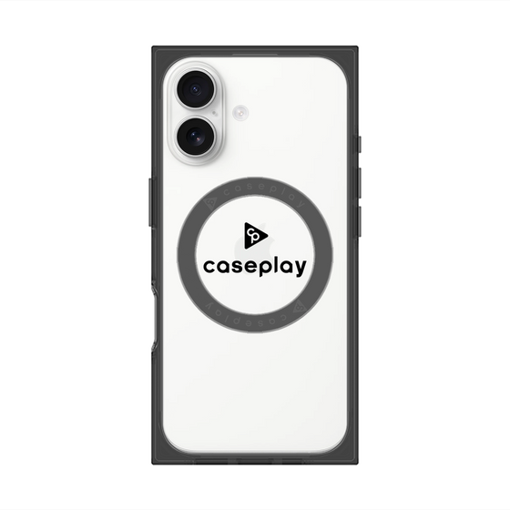 プレミアムスクエアケース with MagSafe［ オリジナル - caseplayロゴ - ブラック/D ］