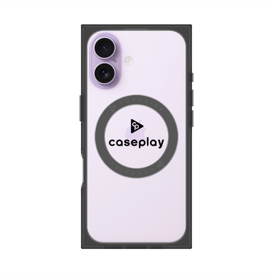 プレミアムスクエアケース with MagSafe［ オリジナル - caseplayロゴ - ブラック/D ］
