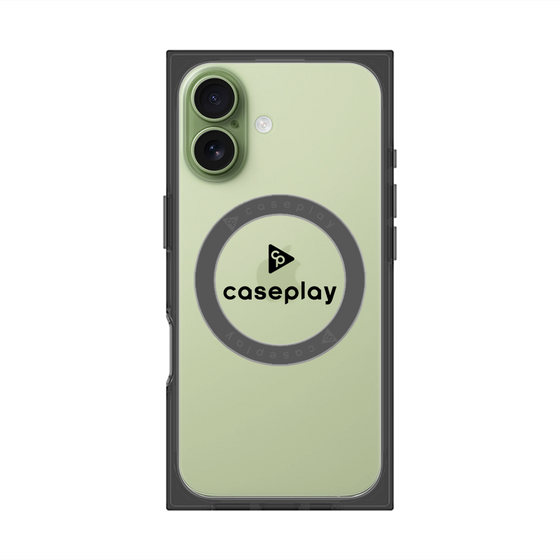 プレミアムスクエアケース with MagSafe［ オリジナル - caseplayロゴ - ブラック/D ］