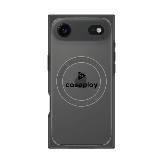 プレミアムスクエアケース with MagSafe［ オリジナル - caseplayロゴ - ブラック/D ］