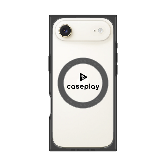 プレミアムスクエアケース with MagSafe［ オリジナル - caseplayロゴ - ブラック/D ］