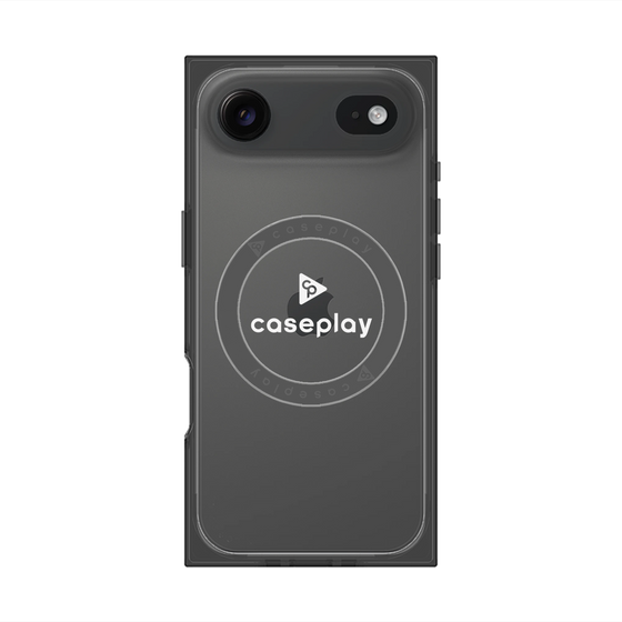 プレミアムスクエアケース with MagSafe［ オリジナル - caseplayロゴ - ホワイト/D ］