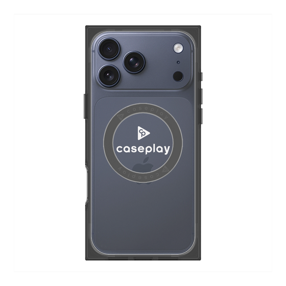 プレミアムスクエアケース with MagSafe［ オリジナル - caseplayロゴ - ホワイト/D ］