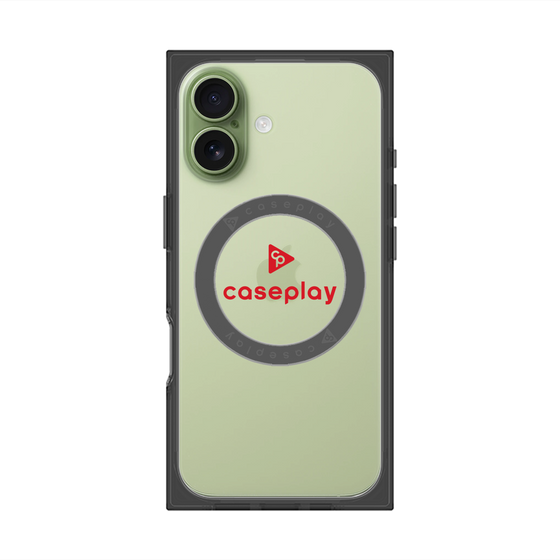 プレミアムスクエアケース with MagSafe［ オリジナル - caseplayロゴ - レッド/D ］