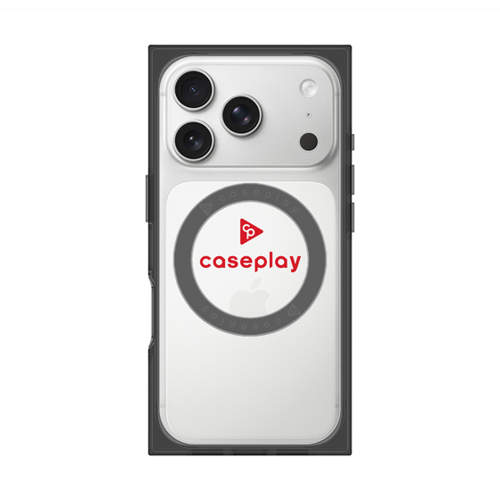 プレミアムスクエアケース with MagSafe［ オリジナル - caseplayロゴ - レッド/D ］