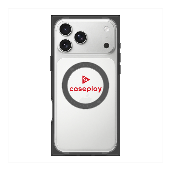 プレミアムスクエアケース with MagSafe［ オリジナル - caseplayロゴ - レッド/D ］