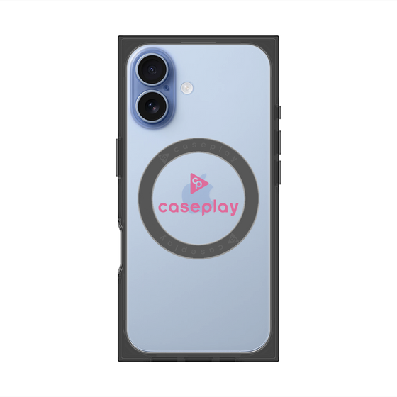 プレミアムスクエアケース with MagSafe［ オリジナル - caseplayロゴ - ピンク/D ］