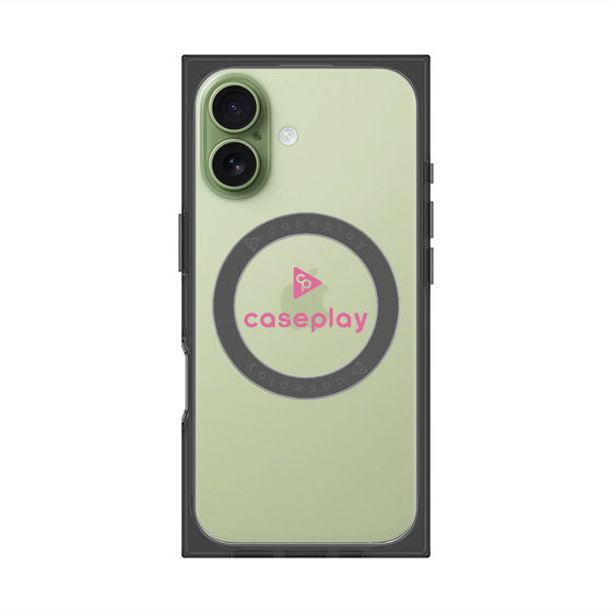 プレミアムスクエアケース with MagSafe［ オリジナル - caseplayロゴ - ピンク/D ］