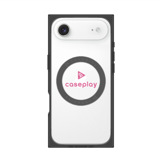 プレミアムスクエアケース with MagSafe［ オリジナル - caseplayロゴ - ピンク/D ］