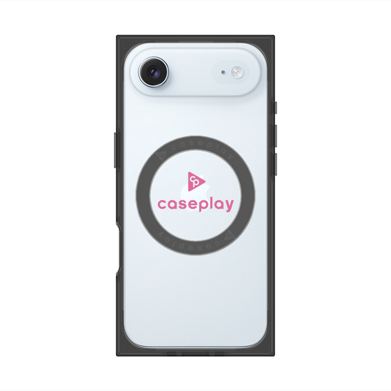 プレミアムスクエアケース with MagSafe［ オリジナル - caseplayロゴ - ピンク/D ］