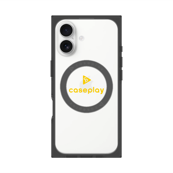 プレミアムスクエアケース with MagSafe［ オリジナル - caseplayロゴ - イエロー/D ］