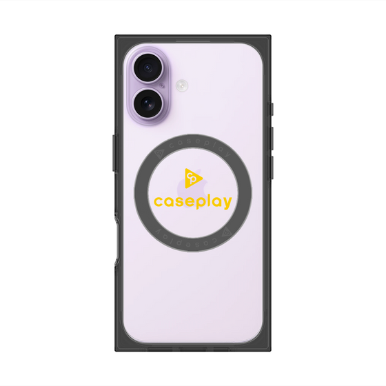 プレミアムスクエアケース with MagSafe［ オリジナル - caseplayロゴ - イエロー/D ］