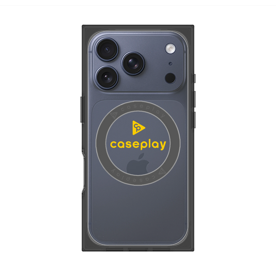 プレミアムスクエアケース with MagSafe［ オリジナル - caseplayロゴ - イエロー/D ］