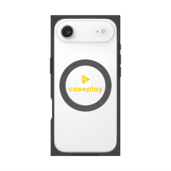 プレミアムスクエアケース with MagSafe［ オリジナル - caseplayロゴ - イエロー/D ］