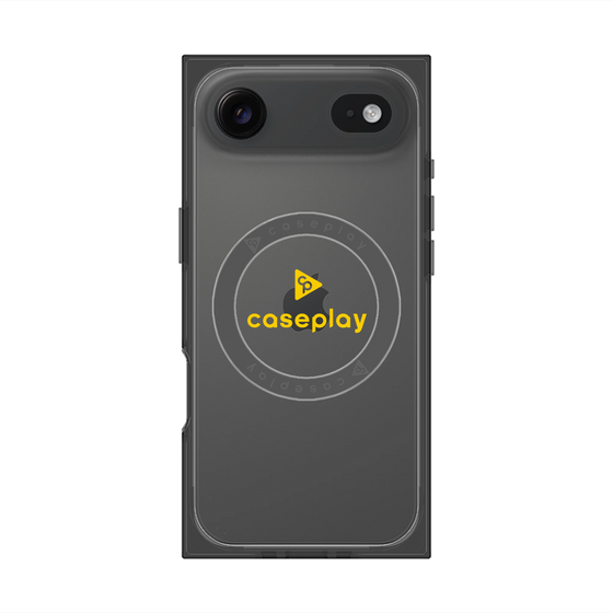プレミアムスクエアケース with MagSafe［ オリジナル - caseplayロゴ - イエロー/D ］