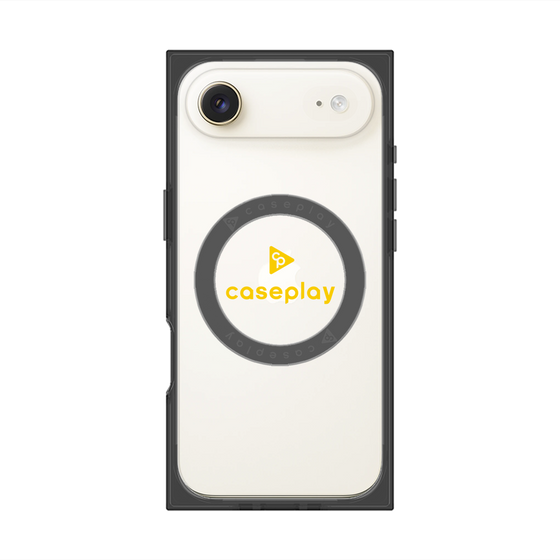 プレミアムスクエアケース with MagSafe［ オリジナル - caseplayロゴ - イエロー/D ］