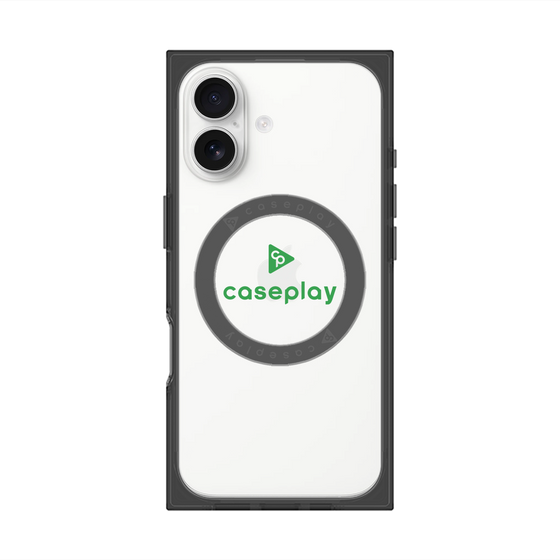 プレミアムスクエアケース with MagSafe［ オリジナル - caseplayロゴ - グリーン/D ］