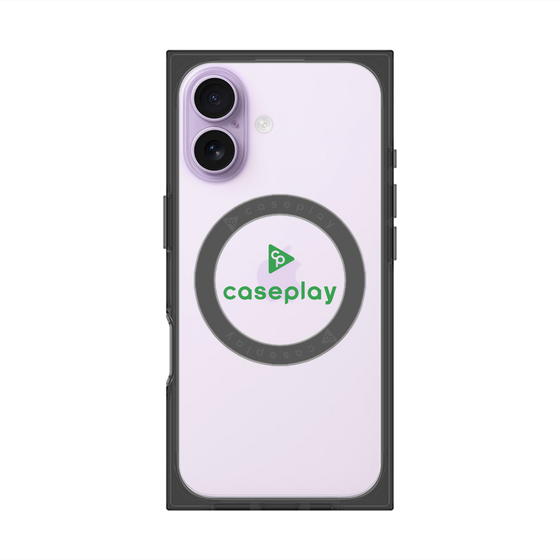 プレミアムスクエアケース with MagSafe［ オリジナル - caseplayロゴ - グリーン/D ］