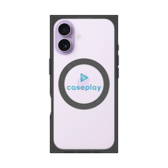 プレミアムスクエアケース with MagSafe［ オリジナル - caseplayロゴ - ライトブルー/D ］