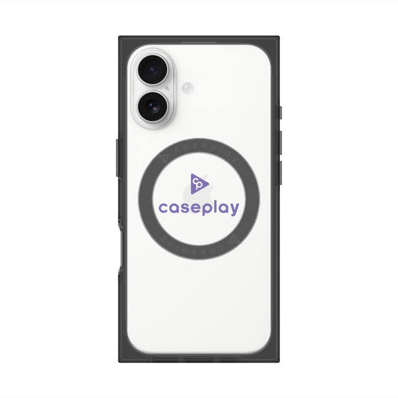 プレミアムスクエアケース with MagSafe［ オリジナル - caseplayロゴ - パープル/D ］