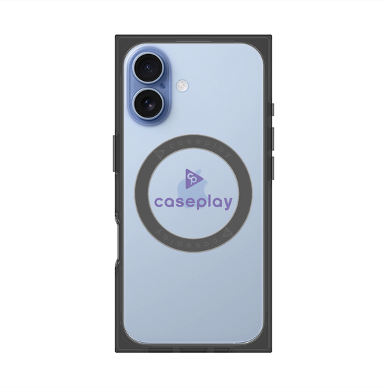プレミアムスクエアケース with MagSafe［ オリジナル - caseplayロゴ - パープル/D ］
