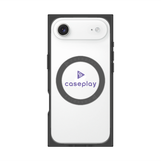 プレミアムスクエアケース with MagSafe［ オリジナル - caseplayロゴ - パープル/D ］